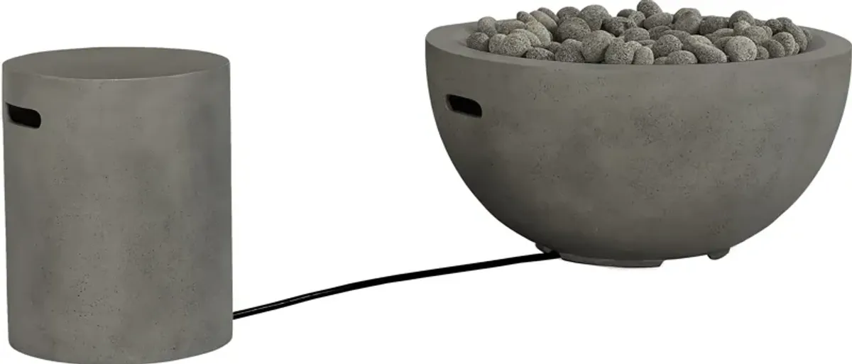 Phoenix Gray Bowl Fire Pit