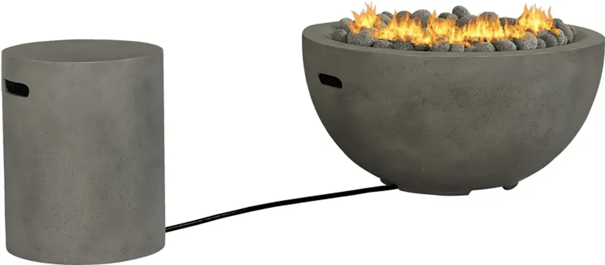 Phoenix Gray Bowl Fire Pit