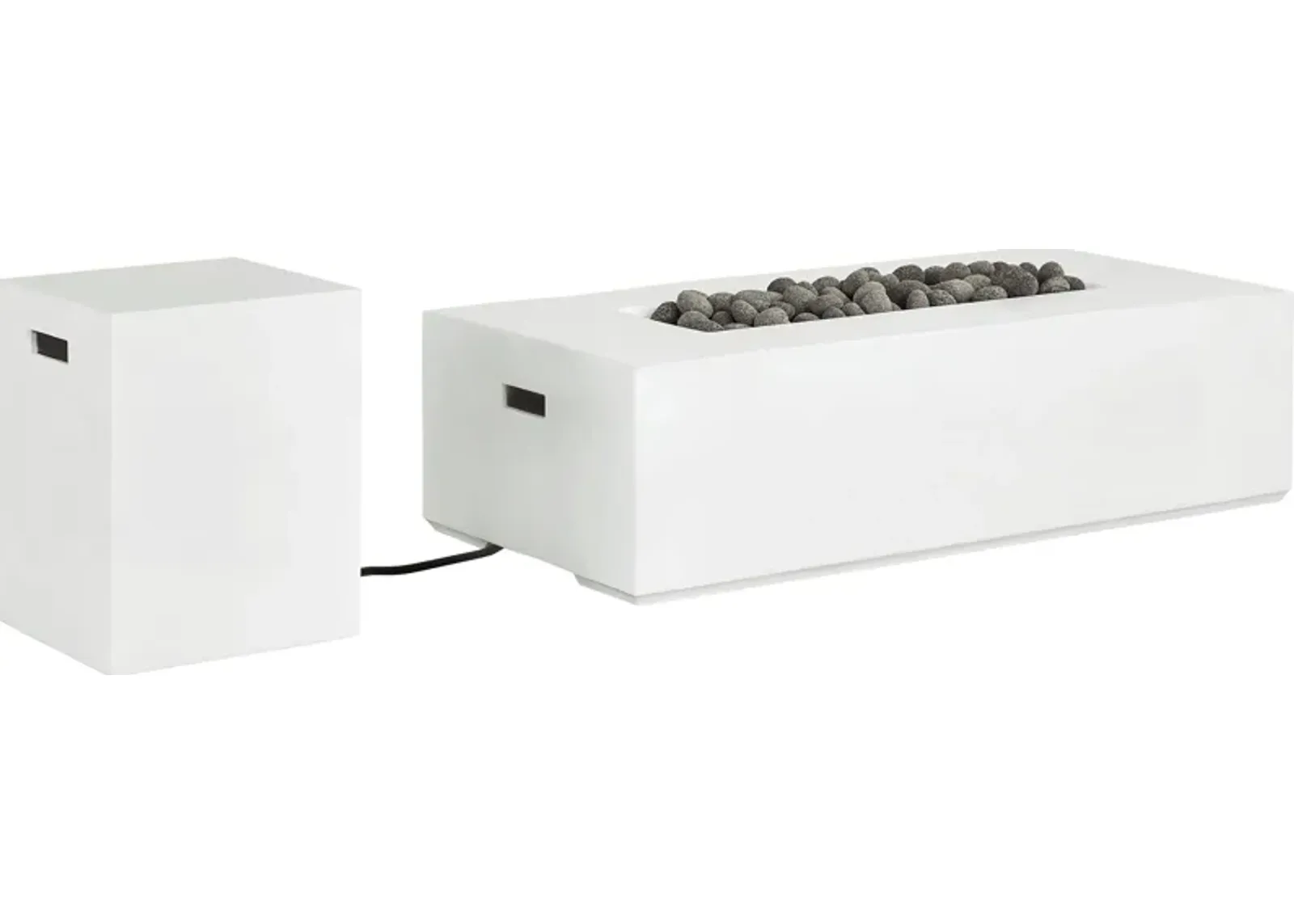 Phoenix White Rectangle Fire Pit