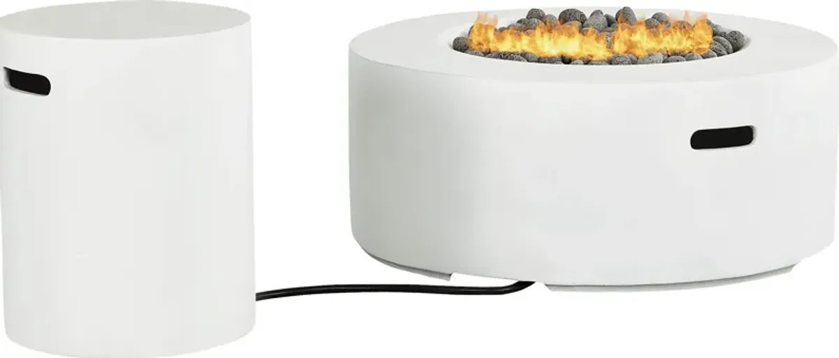 Phoenix White Round Fire Pit
