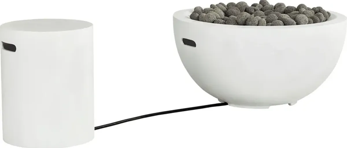 Phoenix White Bowl Fire Pit