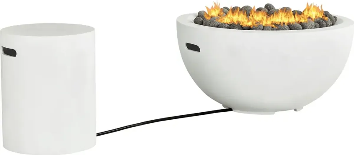 Phoenix White Bowl Fire Pit