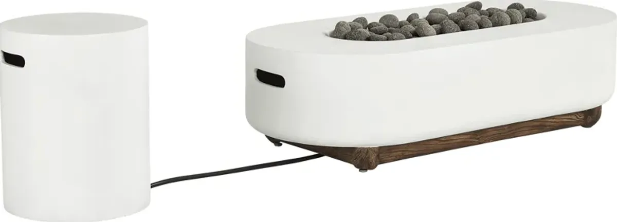 Phoenix White Oval Fire Pit