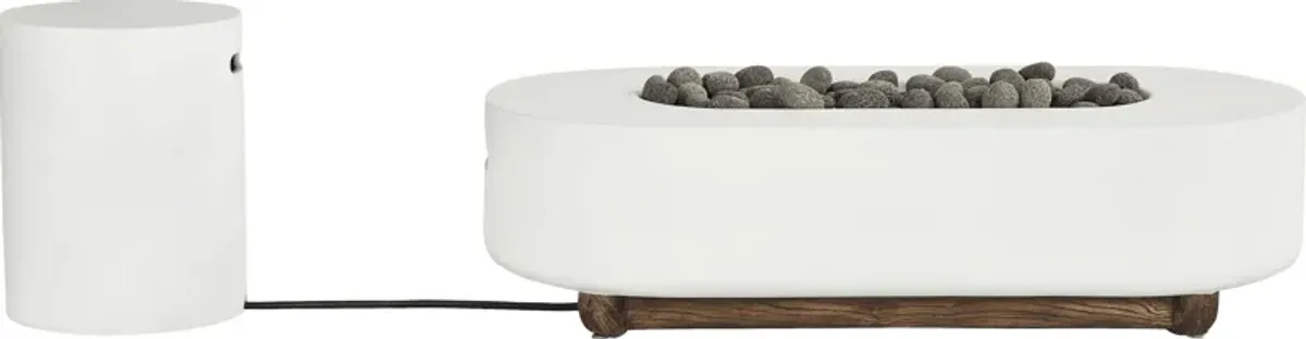 Phoenix White Oval Fire Pit