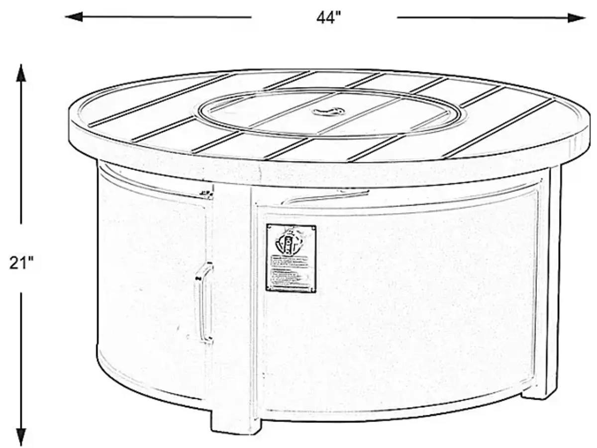 Lake Breeze Aged Bronze 44 in. Round Outdoor Fire Pit