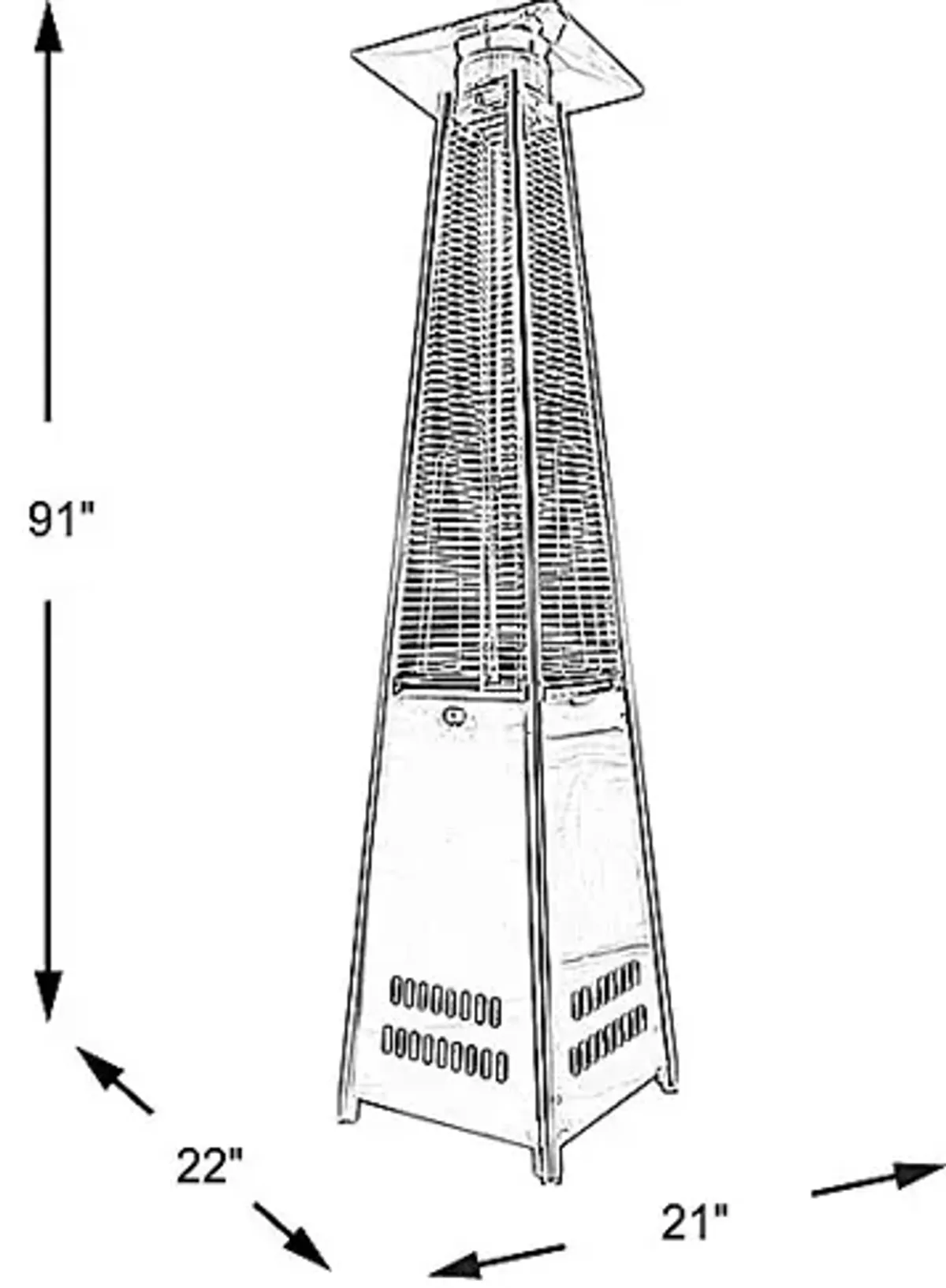 Bromo Heat Bronze Pyramid Patio Heater