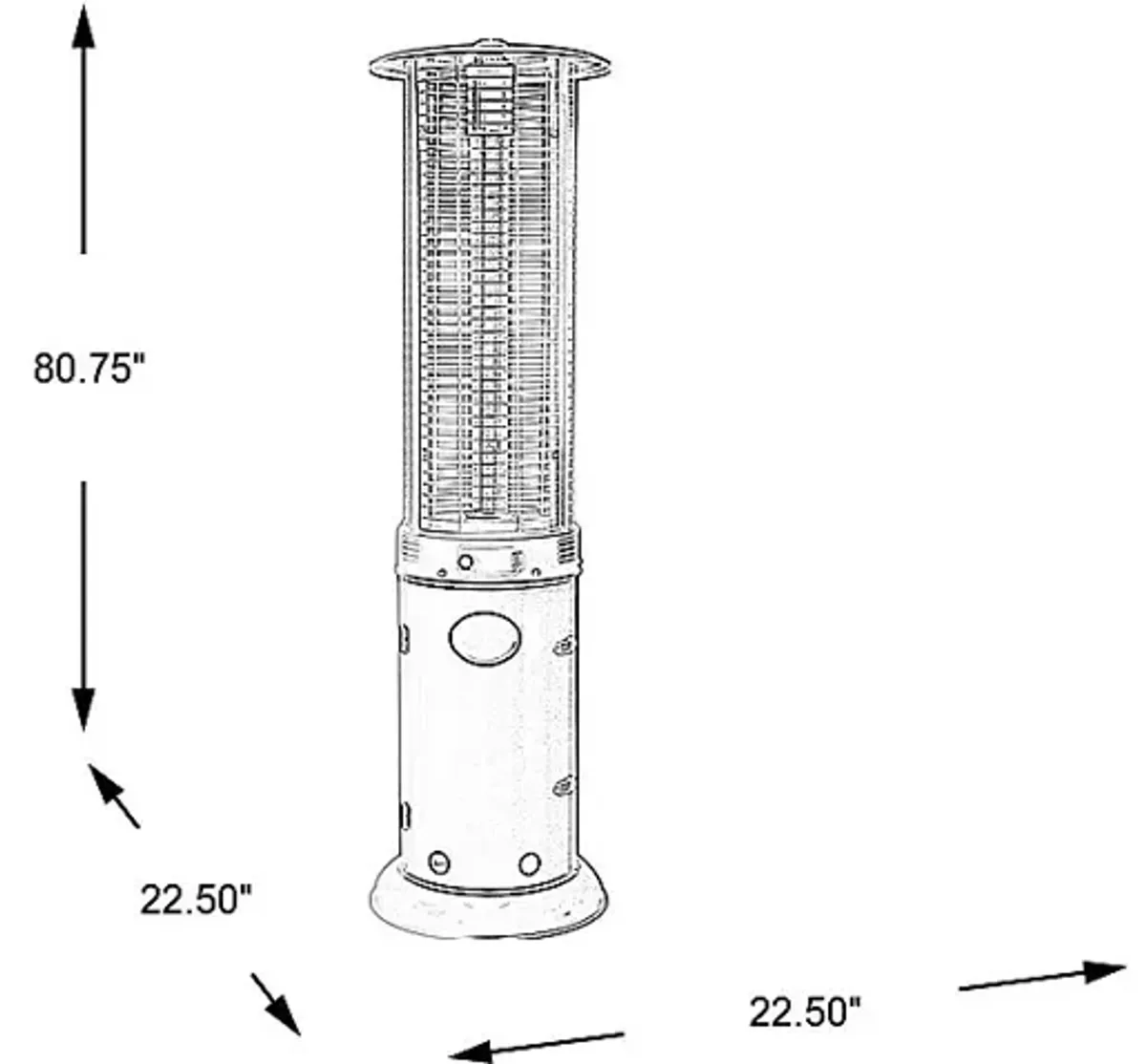 Bromo Heat White Round Patio Heater