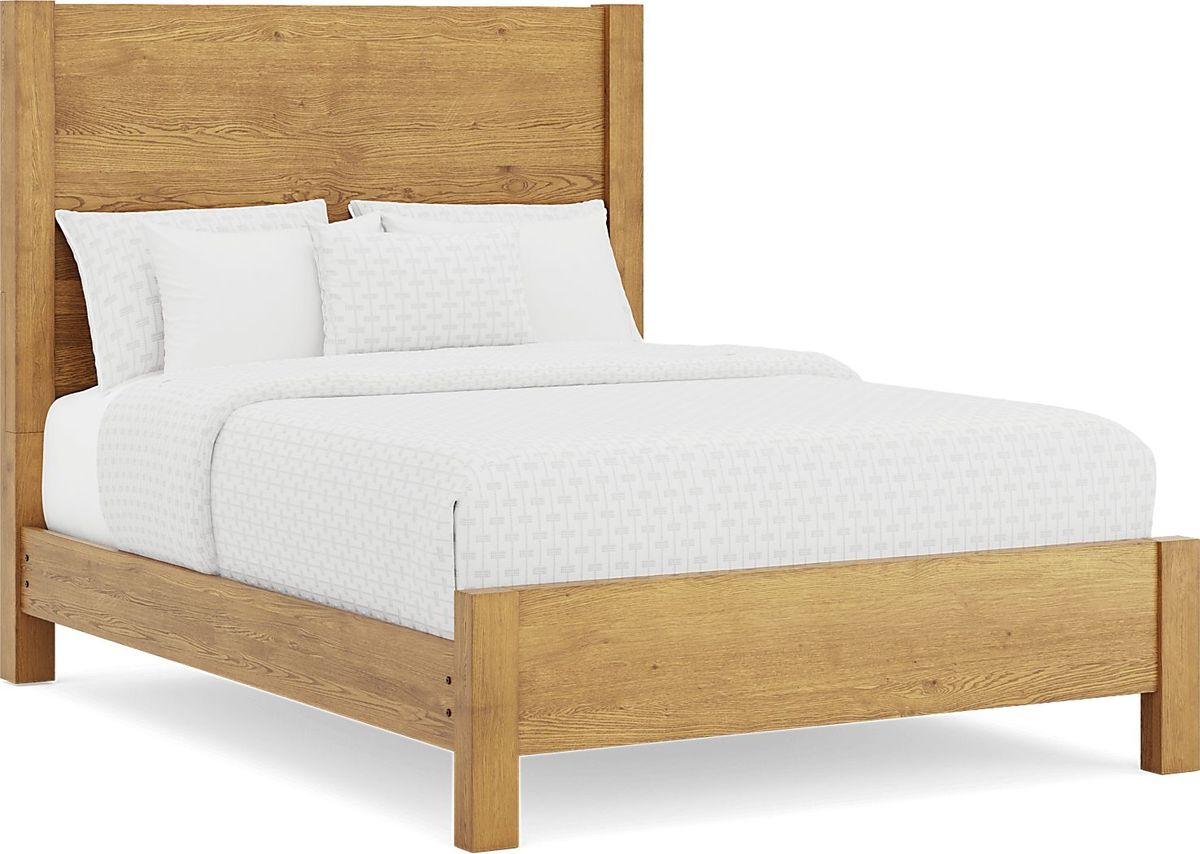 Ithaca Natural 3 Pc Queen Panel Bed