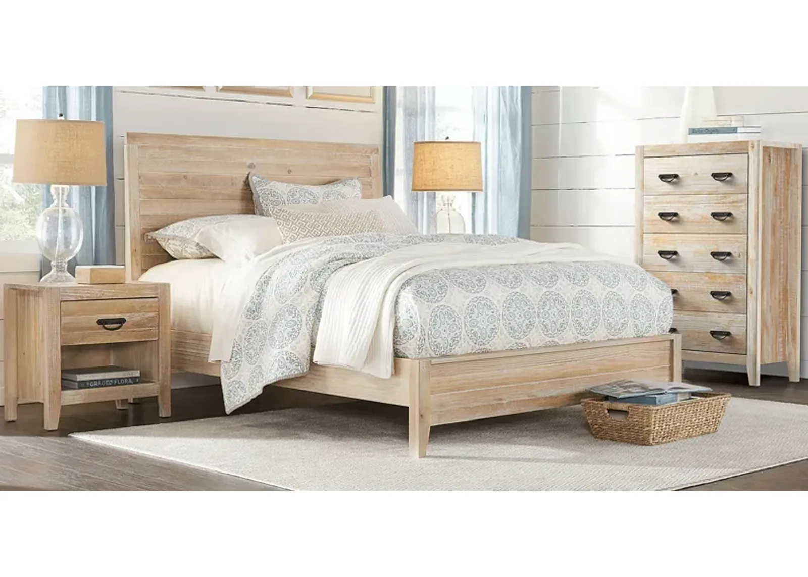 Palm Grove Taffy 5 Pc Queen Panel Bedroom