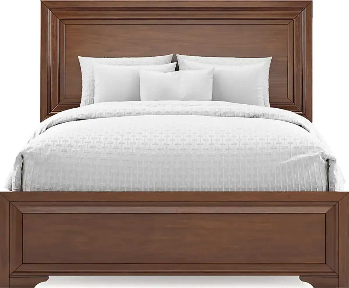 Belcourt Brown Cherry 3 Pc Queen Panel Bed