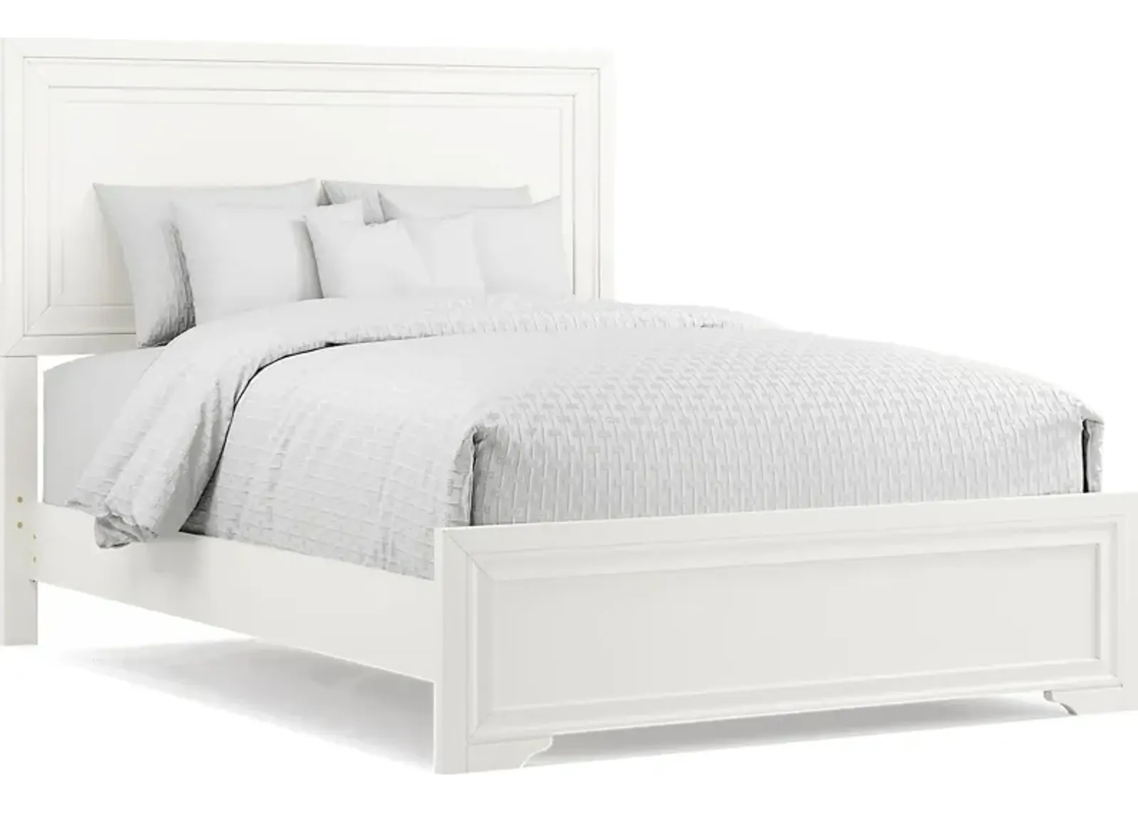 Belcourt White 3 Pc Queen Panel Bed