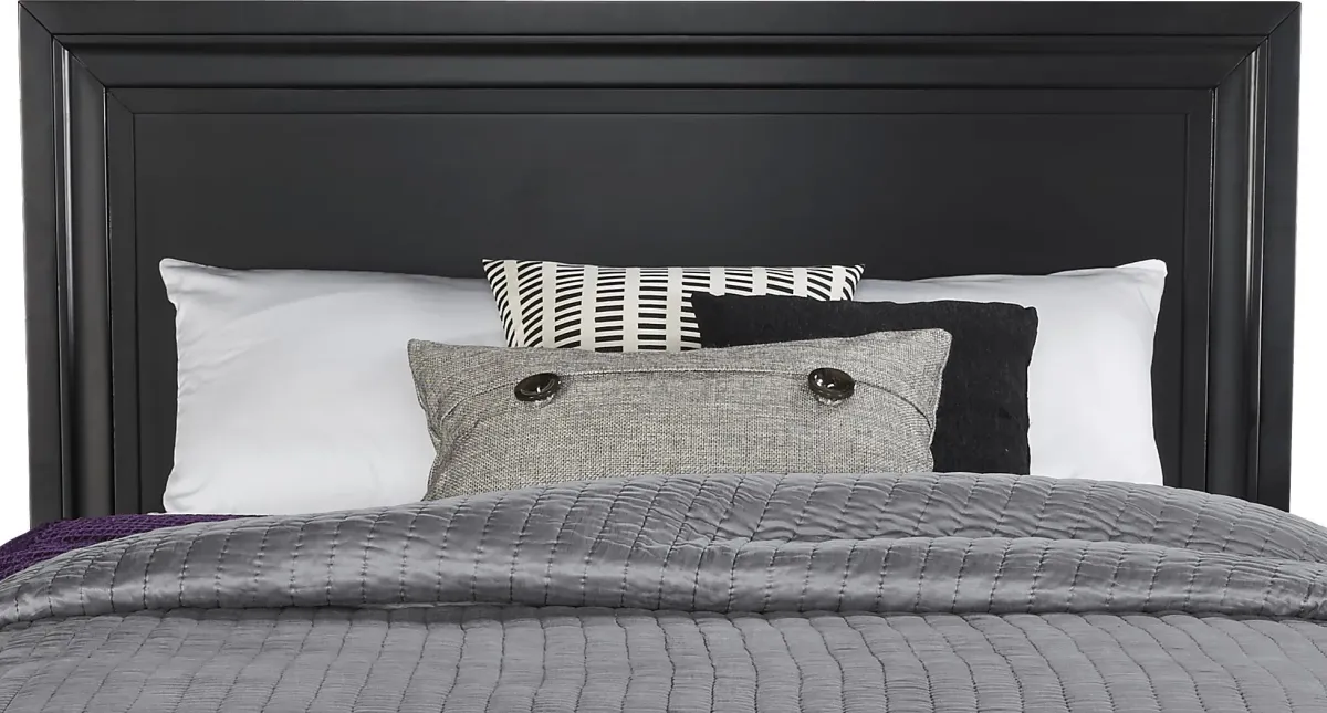 Belcourt Black 3 Pc Queen Panel Bed