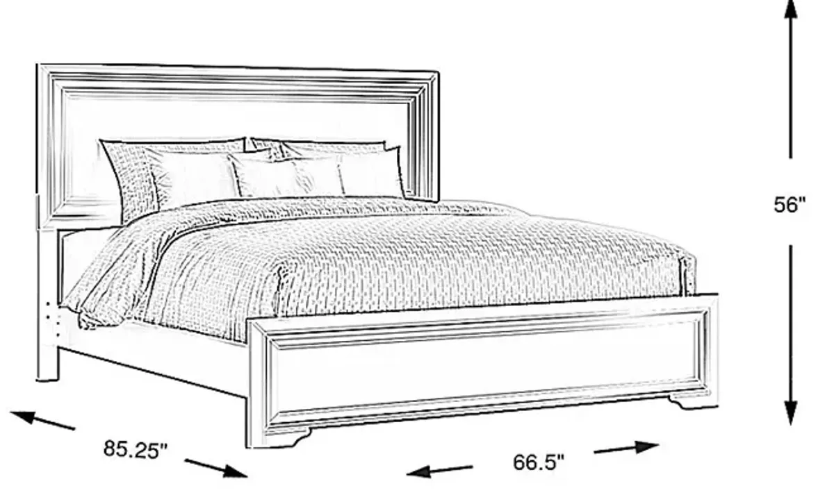 Belcourt Black 3 Pc Queen Panel Bed