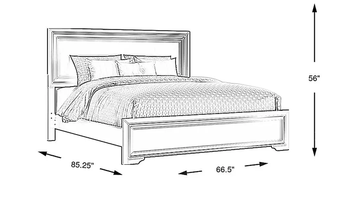 Belcourt Black 3 Pc Queen Panel Bed