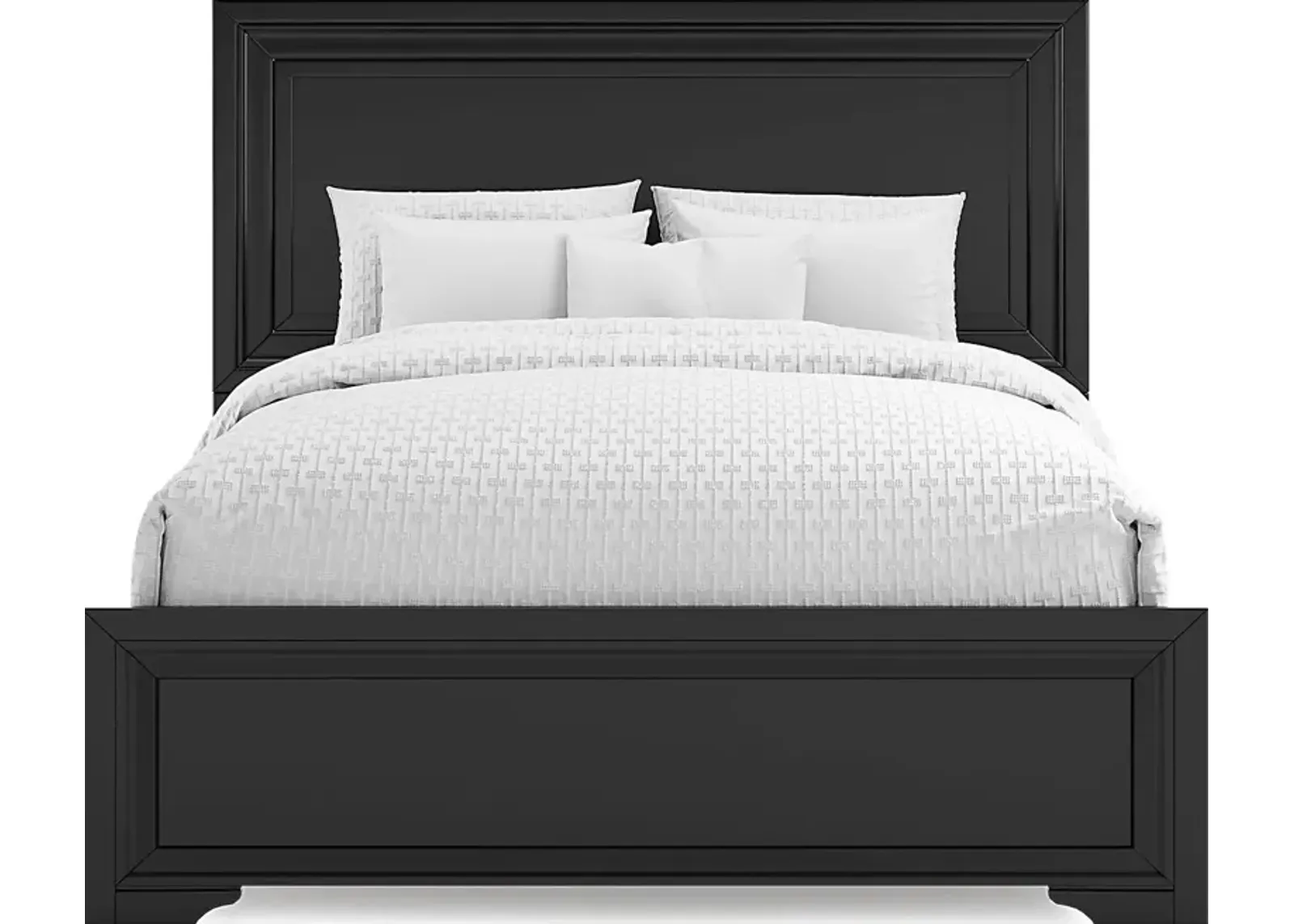 Belcourt Black 3 Pc Queen Panel Bed