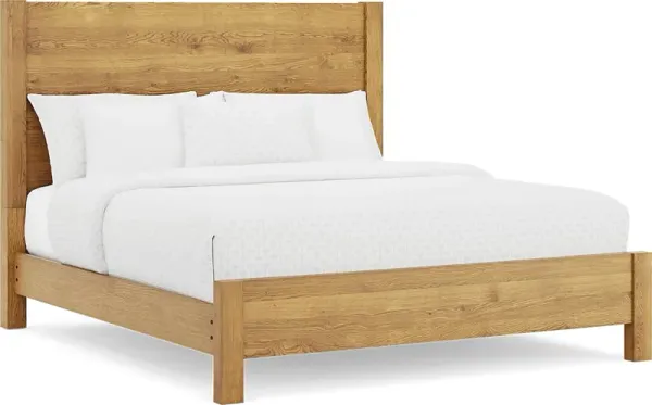 Ithaca Natural 3 Pc King Panel Bed