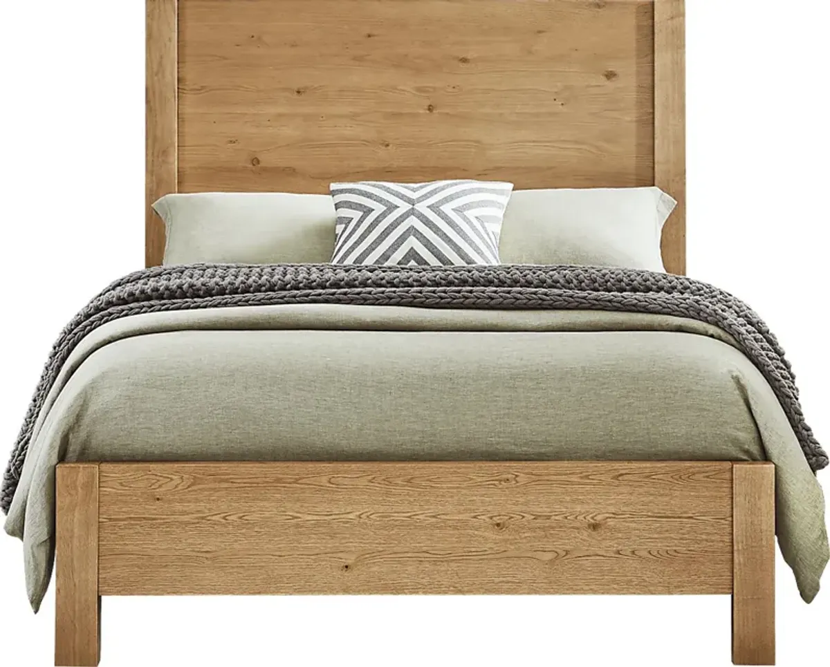 Ithaca Natural 3 Pc King Panel Bed