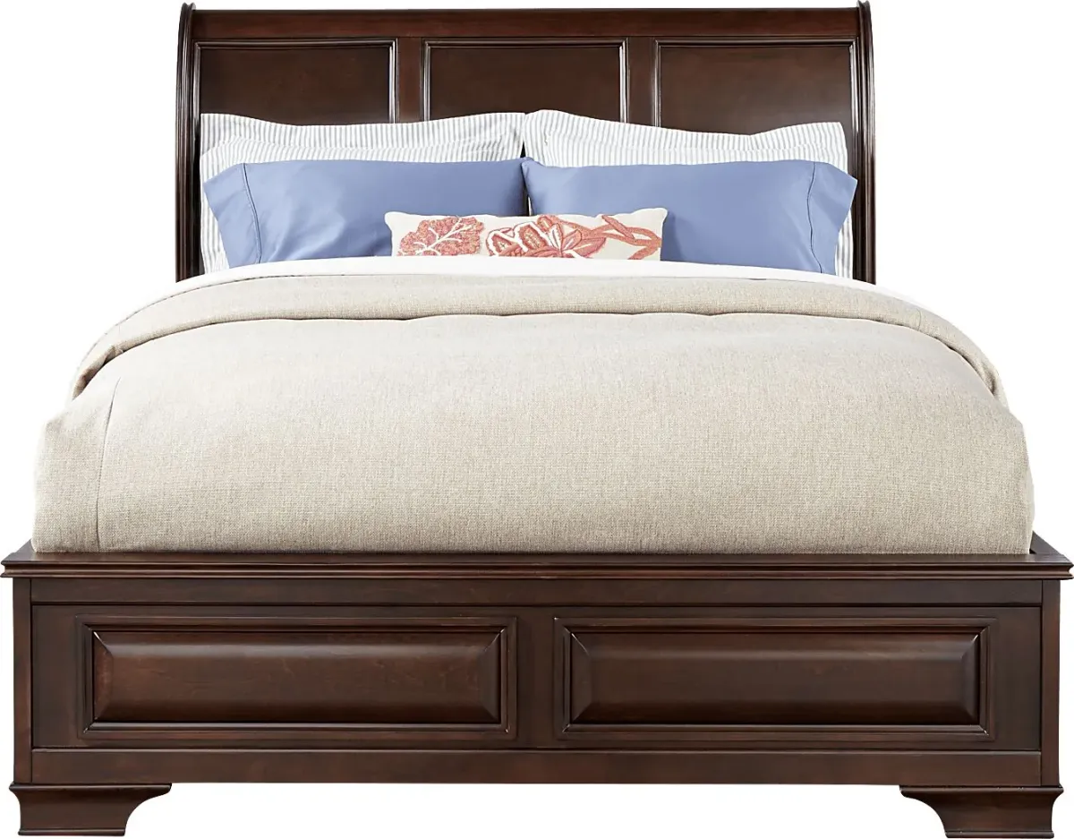 Mill Valley II Cherry 5pc King Sleigh Bedroom