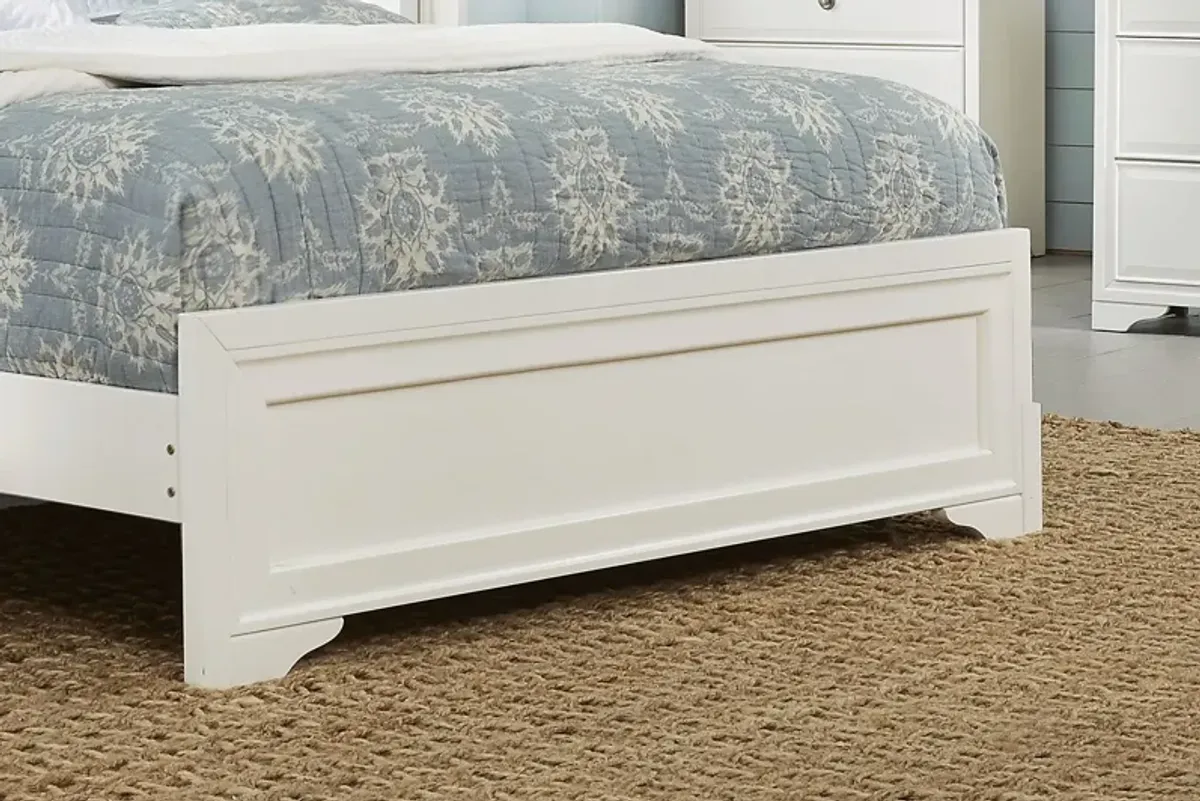 Belcourt White 3 Pc Queen Upholstered Sleigh Bed