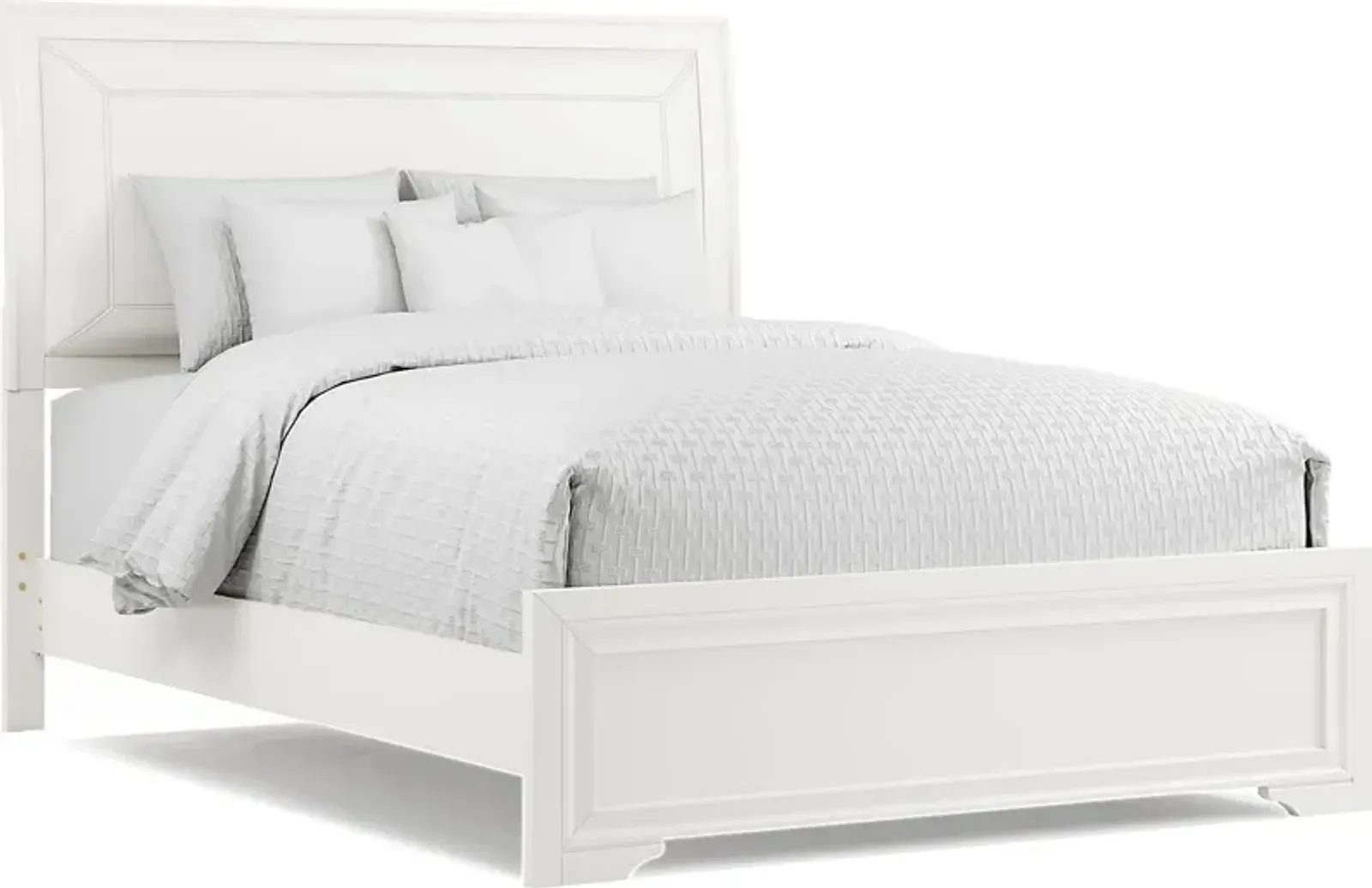 Belcourt White 3 Pc Queen Upholstered Sleigh Bed