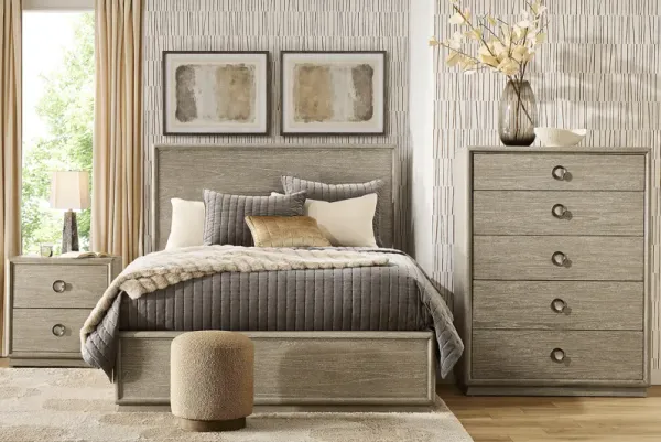 Santa Clarita Light Gray 5 Pc Queen Panel Bedroom