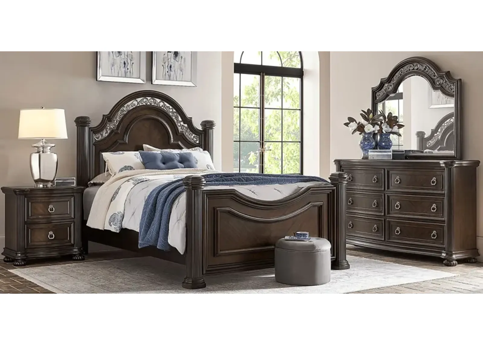 Gallagher Avenue Brown 5 Pc King Panel Bedroom