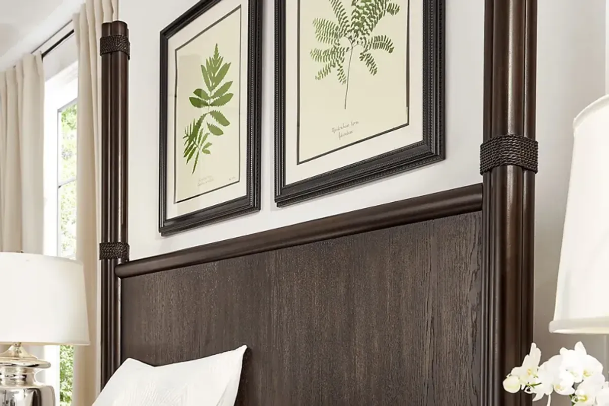 Vineyard Estates Brown 5 Pc Queen Poster Bedroom