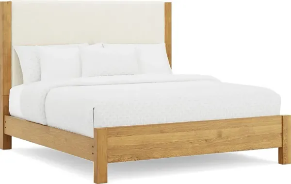 Ithaca Natural 3 Pc King Upholstered Bed