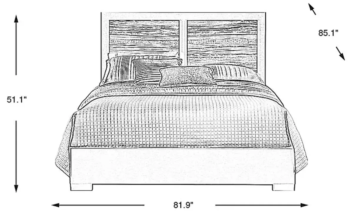 Monterosso Tan 3 Pc King Panel Bed