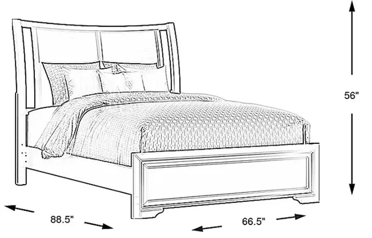 Belcourt Black 3 Pc Queen Sleigh Bed