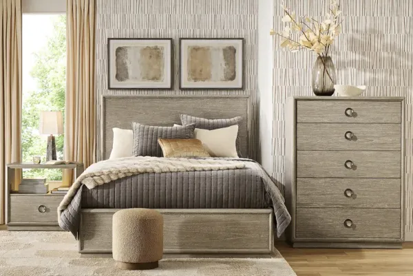 Santa Clarita Light Gray 5 Pc Queen Panel Bedroom