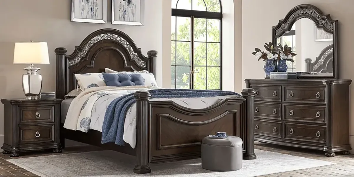 Gallagher Avenue Brown 7 Pc King Panel Bedroom