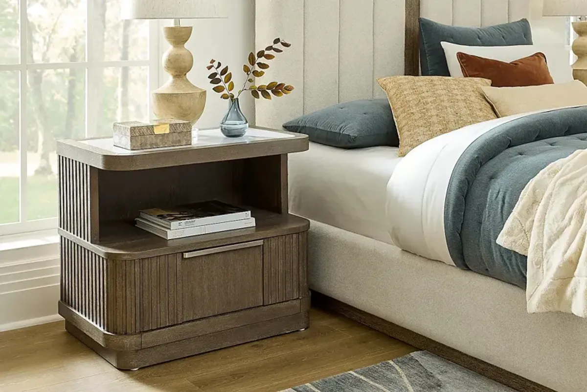 Sausalito Brown 7 Pc King Panel Bedroom