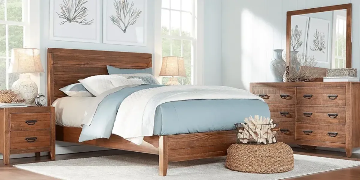 Palm Grove Brown 7 Pc Queen Panel Bedroom