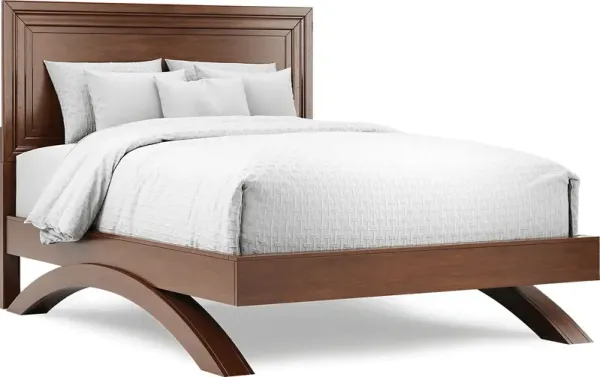 Belcourt Brown Cherry 3 Pc Queen Panel Arch Bed