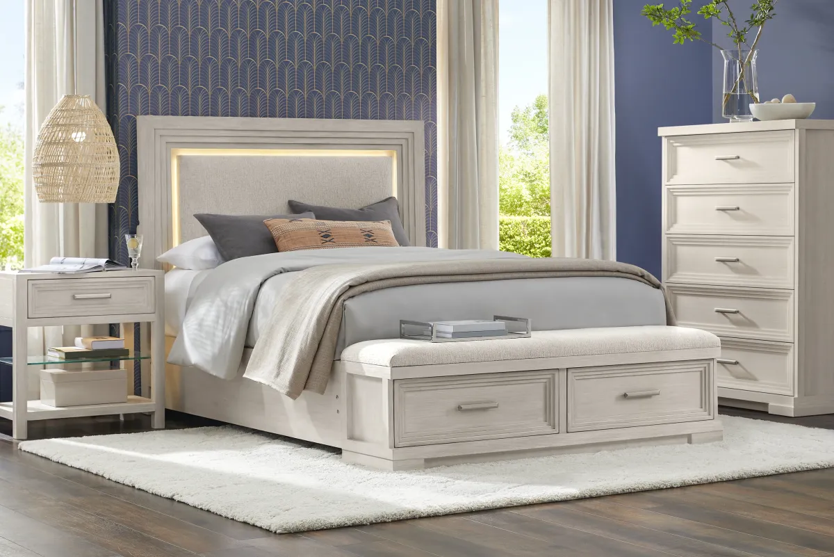 Royal Park Ivory 5 Pc Queen Storage Bedroom