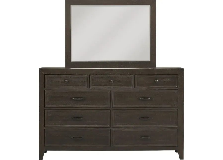 Finlay Espresso Dresser & Mirror Set