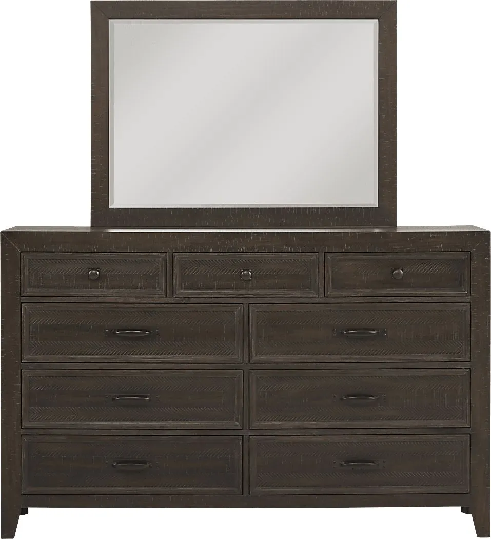 Finlay Espresso Dresser & Mirror Set