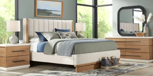 Bristol Bay Brown 8 Pc Upholstered Queen Bedroom