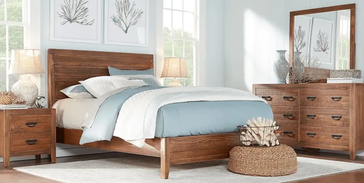 Palm Grove Brown 7 Pc King Panel Bedroom