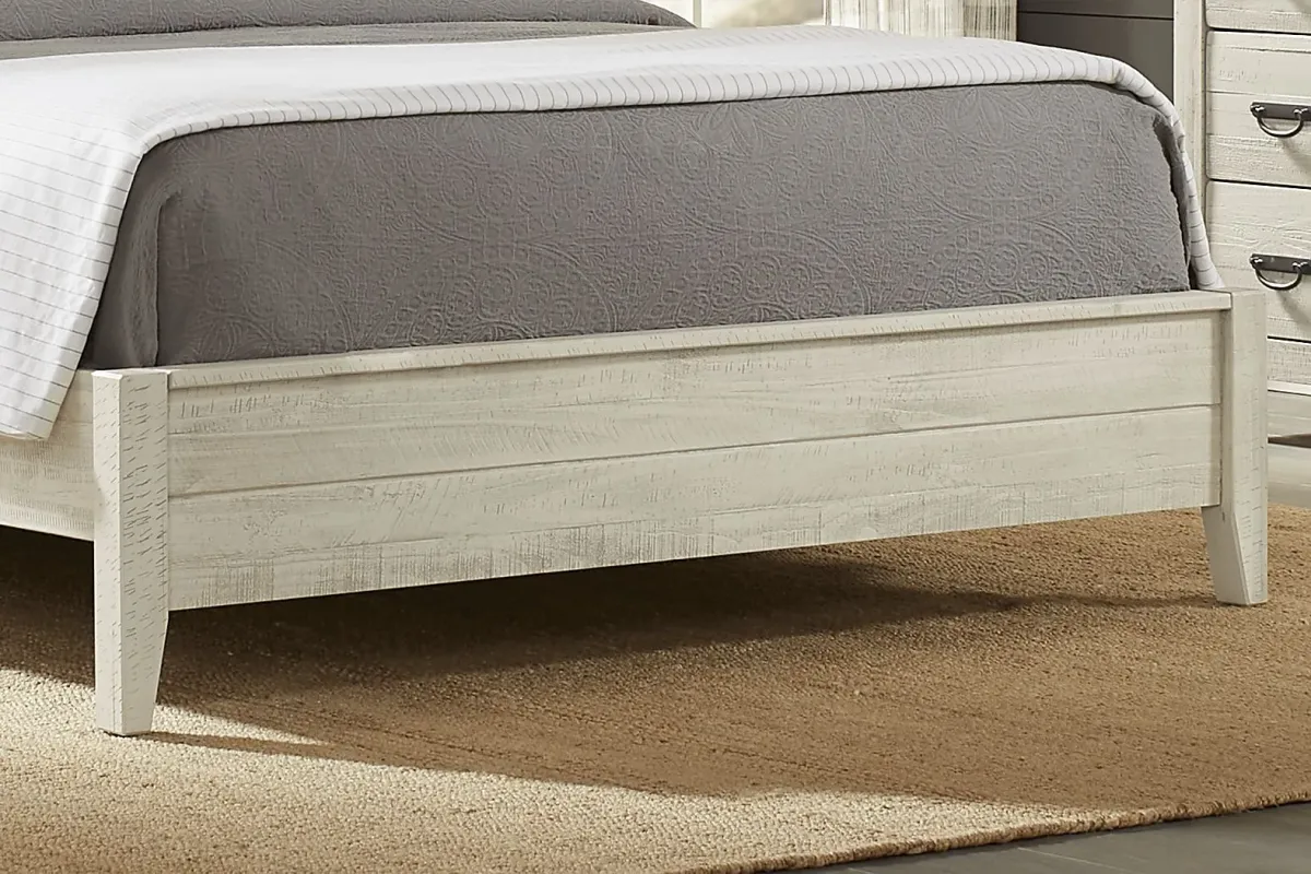 Palm Grove White 7 Pc Queen Panel Bedroom