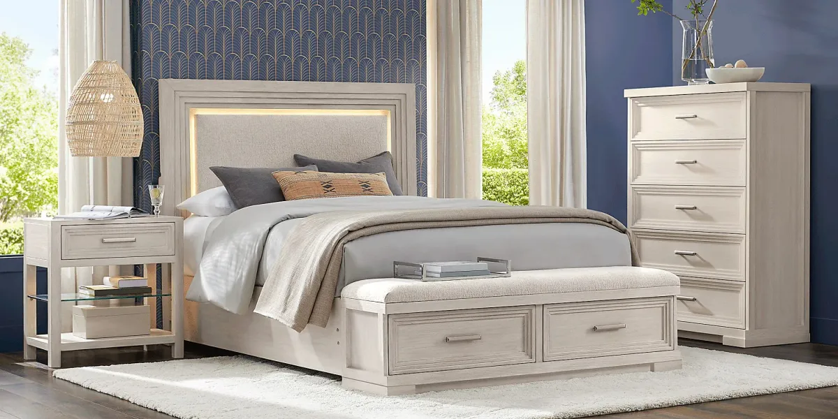 Royal Park Ivory 5 Pc King Storage Bedroom