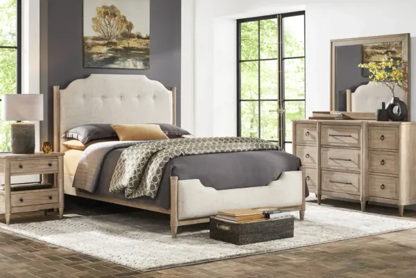 Oakwood Terrace Tan 7 Pc King Upholstered Bedroom