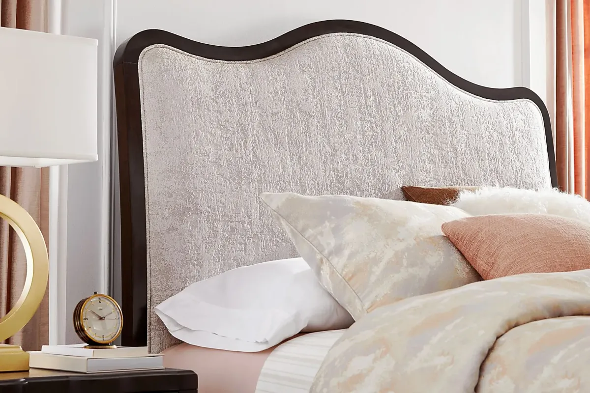 Bradbury Brown Cherry 5 Pc Queen Upholstered Bedroom