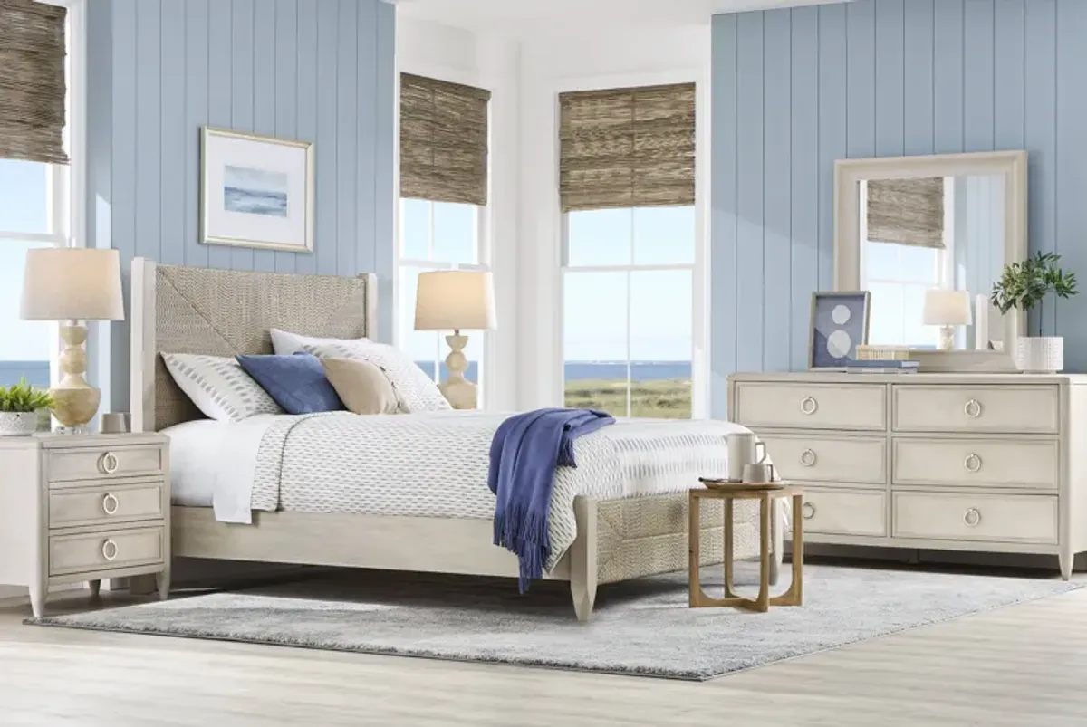 Maldive White 7 Pc King Panel Bedroom