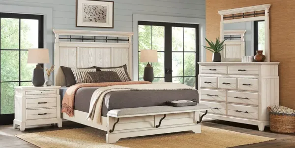 Montana Ridge White 6 Pc King Panel Bedroom