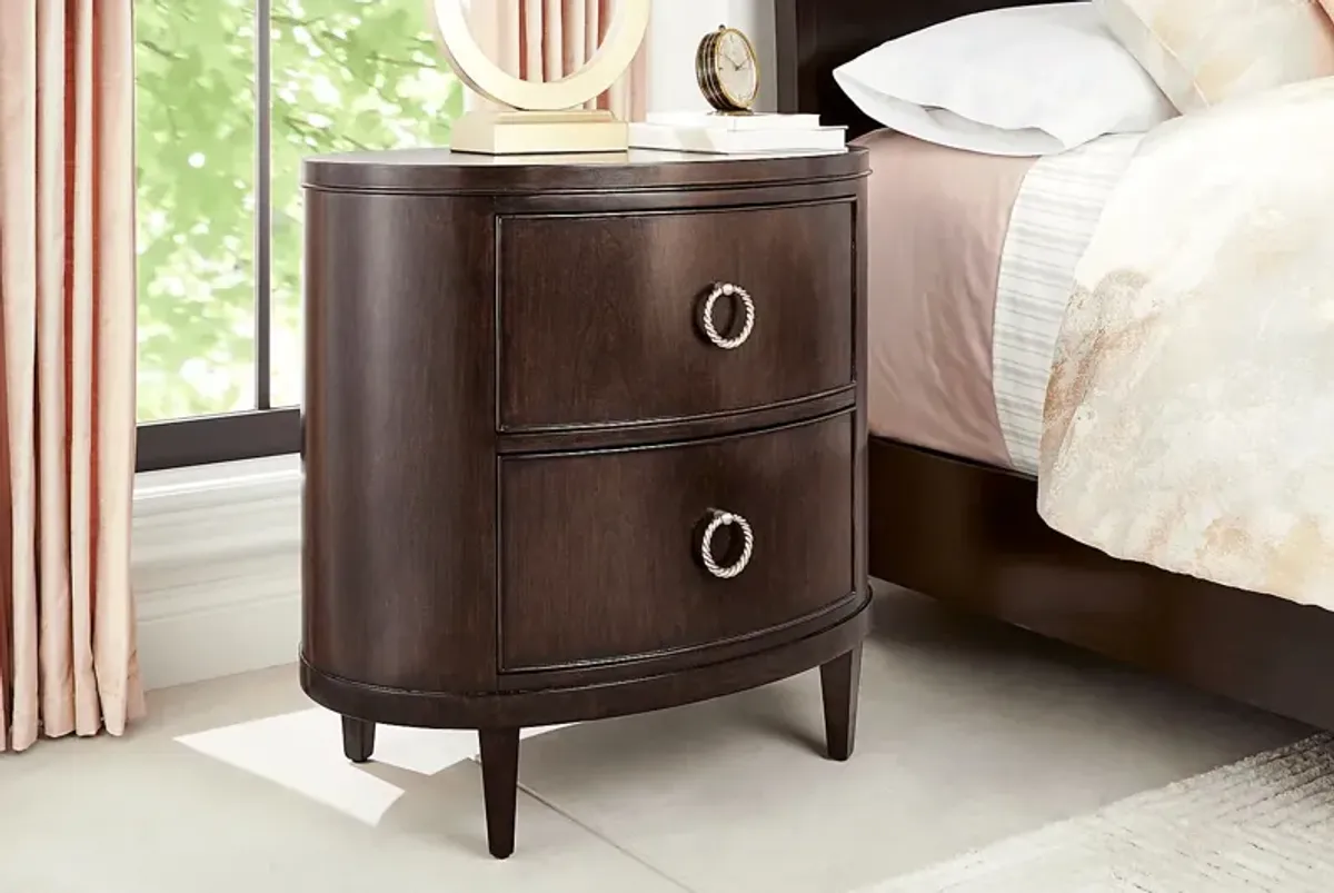 Bradbury Brown Cherry 5 Pc Queen Upholstered Bedroom