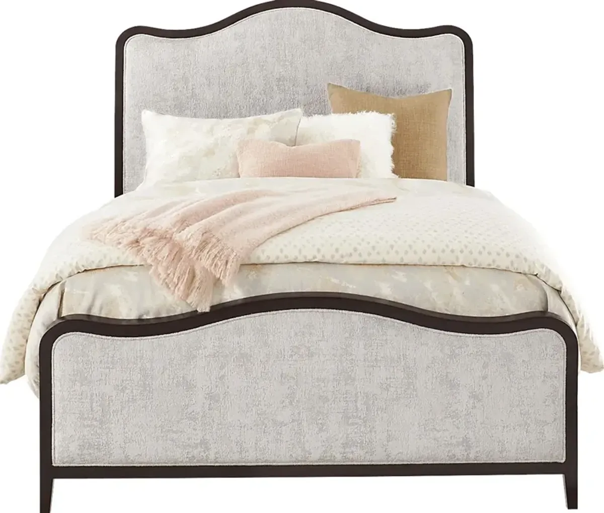 Bradbury Brown Cherry 5 Pc Queen Upholstered Bedroom