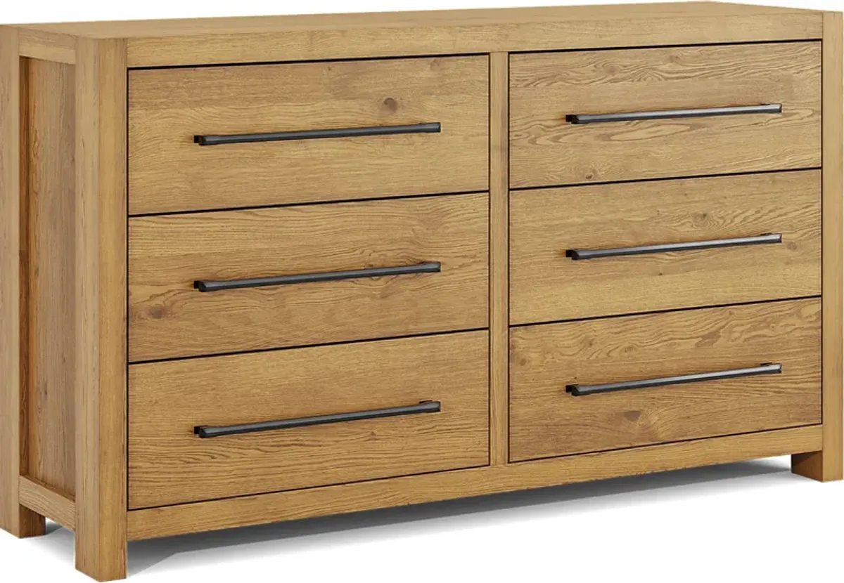 Ithaca Natural 5 Pc Queen Panel Bedroom