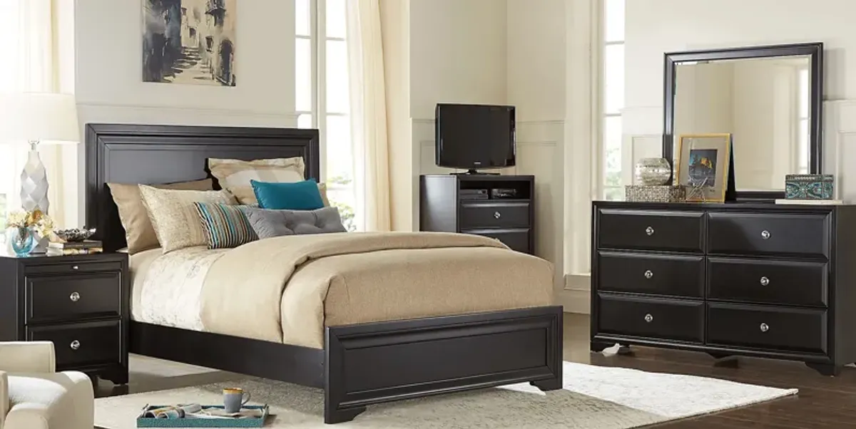 Belcourt Black 5 Pc Queen Panel Bedroom